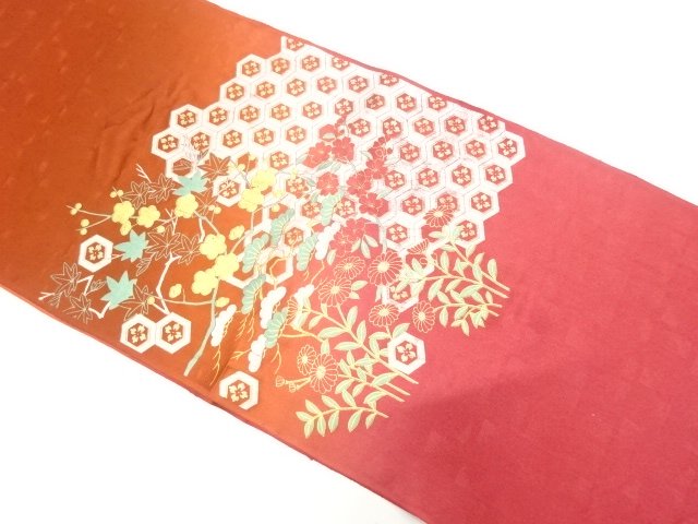 JAPANESE KIMONO / UNUSED GOLD-DECORATED OBIAGE